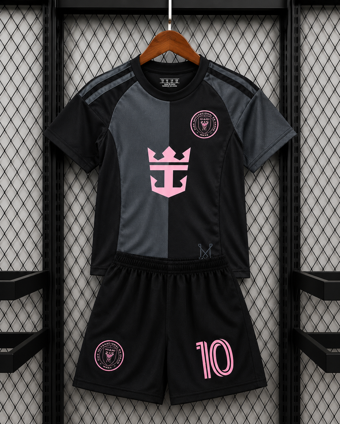 Maillot Inter Miami Extérieur Noir Enfant 2024 2025