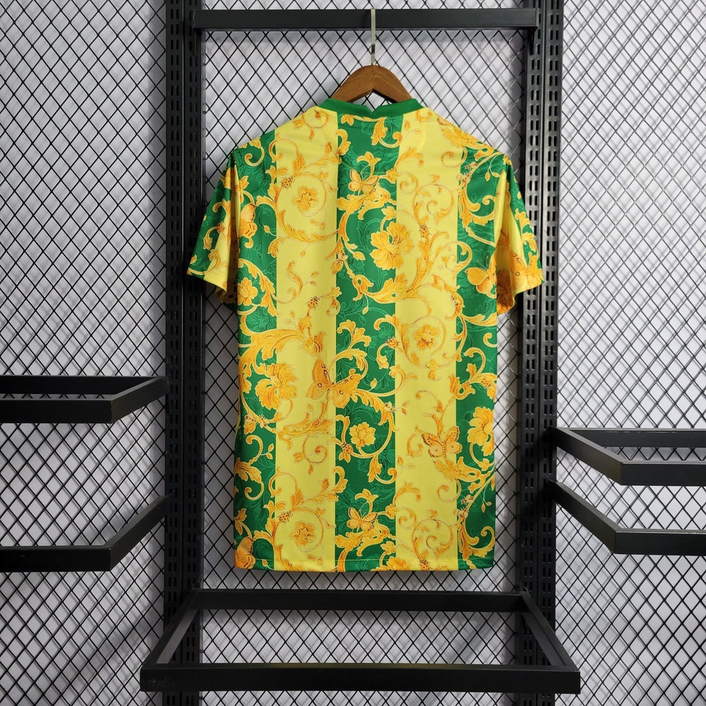 Brésil maillot foot concept fleurs jaune 2025 2026