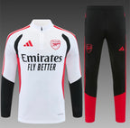 Ensemble Arsenal – Manches Longues 2026/27 (Blanc/Noir)