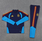 Ensemble Espagne – Manches Longues 2026/27 (Marine/Ciel)