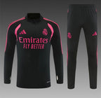 Ensemble Real Madrid – Manches Longues 2026/27 (Noir/Rose)