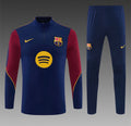 Ensemble FC Barcelone – Manches Longues 2026/27 (Marine/Bordeaux)