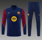 Ensemble FC Barcelone – Manches Longues 2026/27 (Marine/Bordeaux)