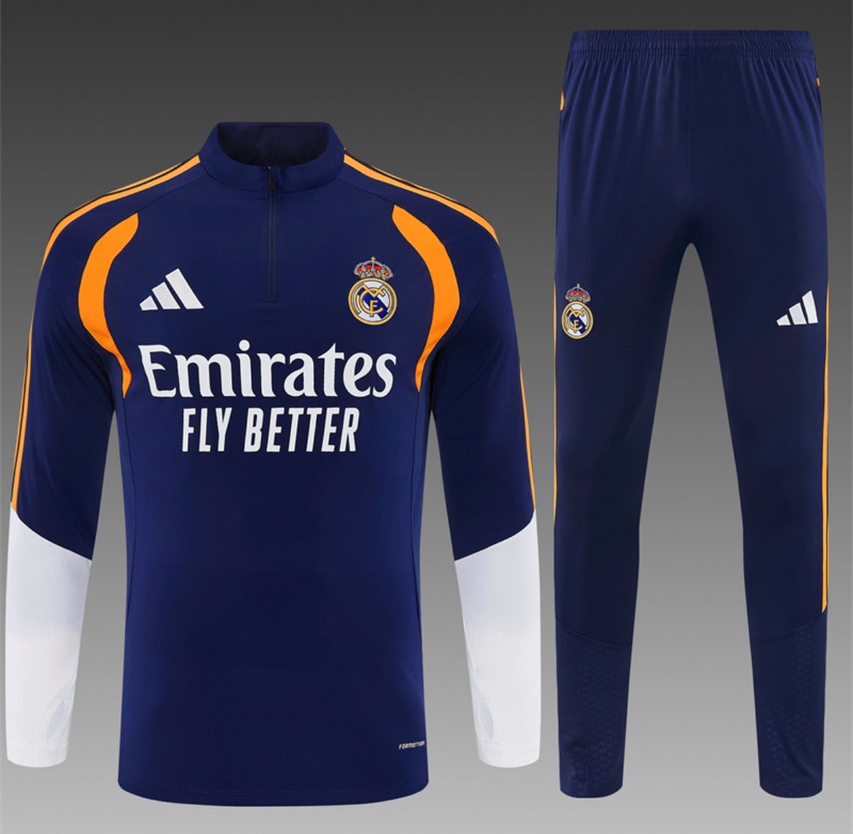 Ensemble Real Madrid Manches Longues marine - face