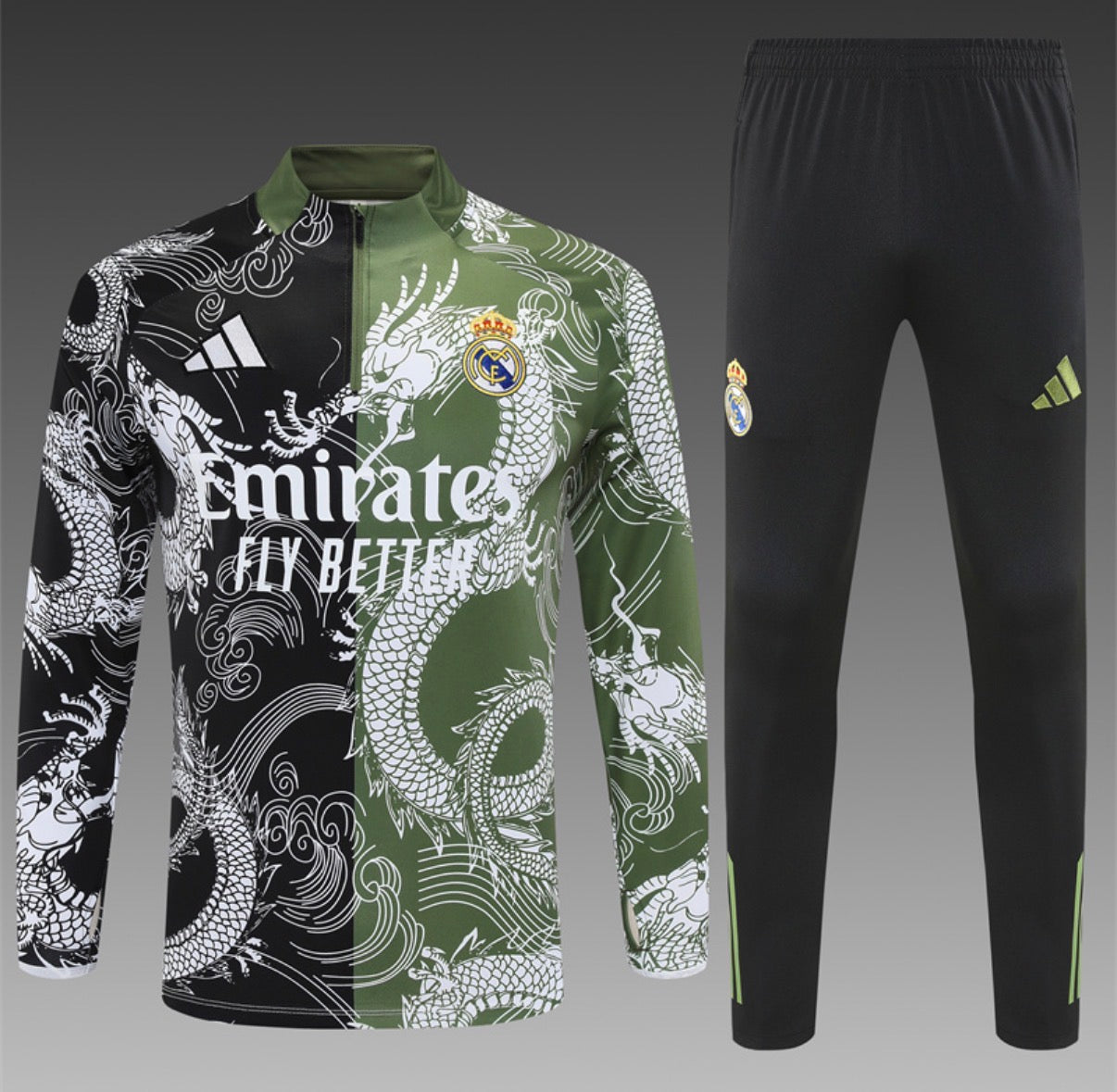 Ensemble Real Madrid Dragon Manches Longues - face