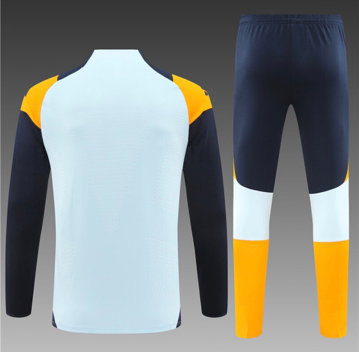 Ensemble Real Madrid blanc marine Manches Longues - dos