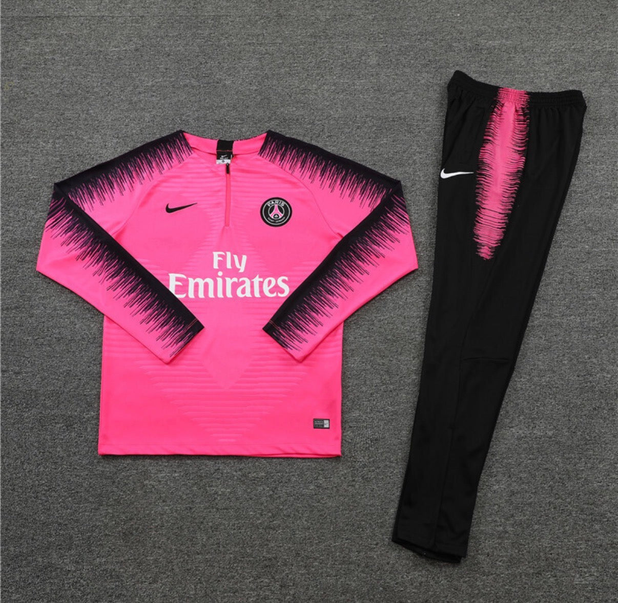 Ensemble PSG rose Manches Longues - à plat