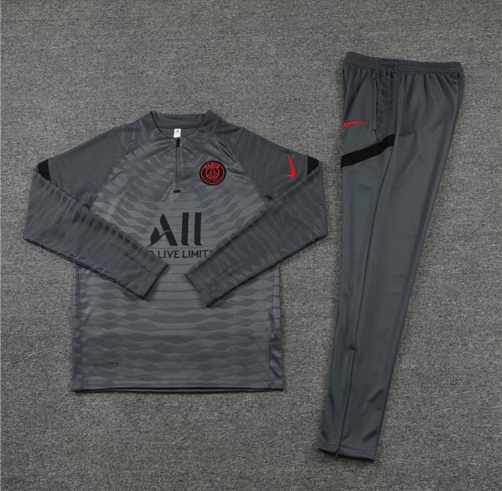 Ensemble PSG gris Manches Longues - à plat