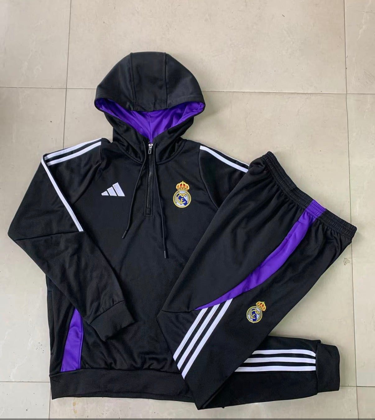 Ensemble Real Madrid Noir/Violet - pack