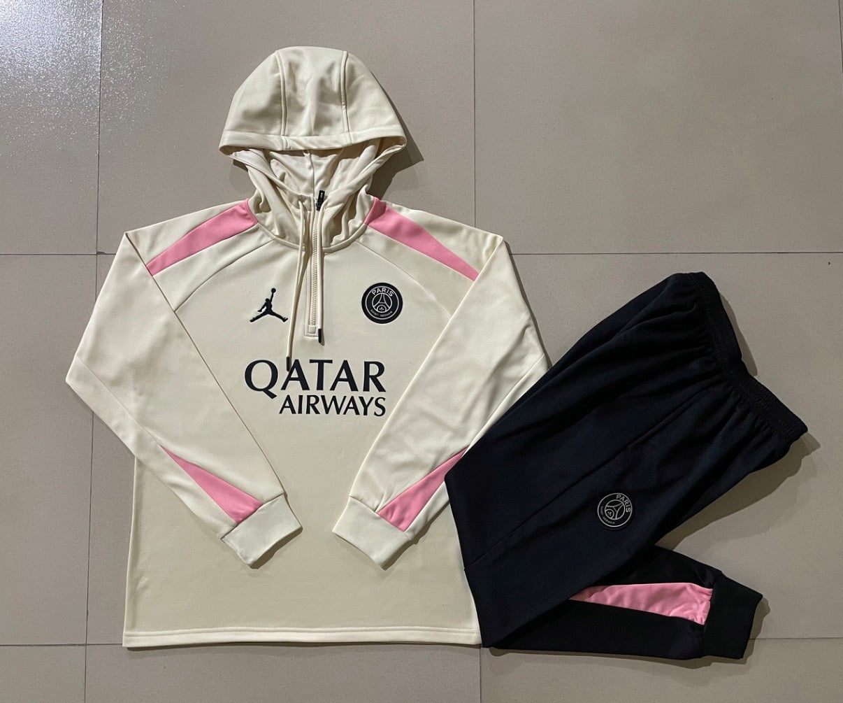 Ensemble PSG Jordan Écru/Rose - pack