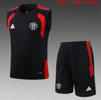 Ensemble Débardeur Short Manchester United Noir face