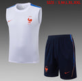 Ensemble Débardeur Short France Blanc face