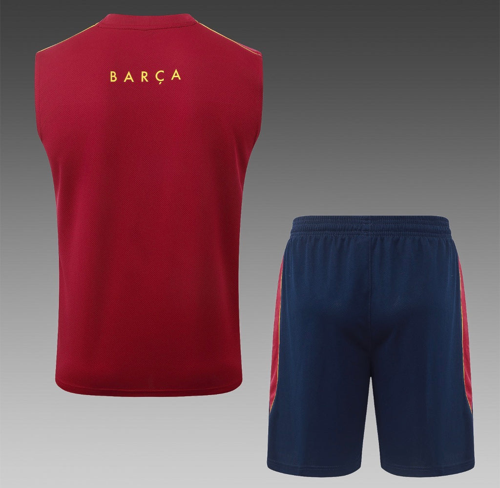 Ensemble Débardeur Short FC Barcelone Bordeaux dos