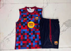 Ensemble Débardeur Short FC Barcelone Damier face marbre
