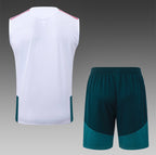 Ensemble Débardeur Short Real Madrid Blanc Vert dos