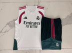 Ensemble Débardeur Short Real Madrid Blanc Vert face marbre