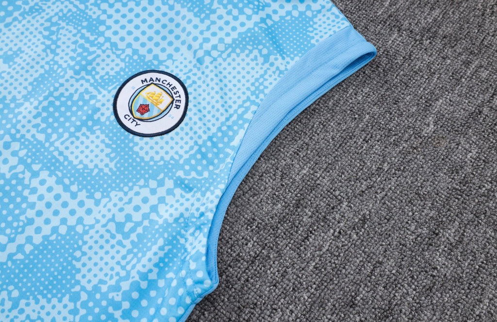 Ensemble Débardeur Short Manchester City détail badge