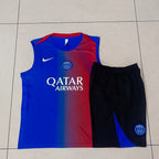 Ensemble Débardeur Short PSG Bleu Rouge face marbre