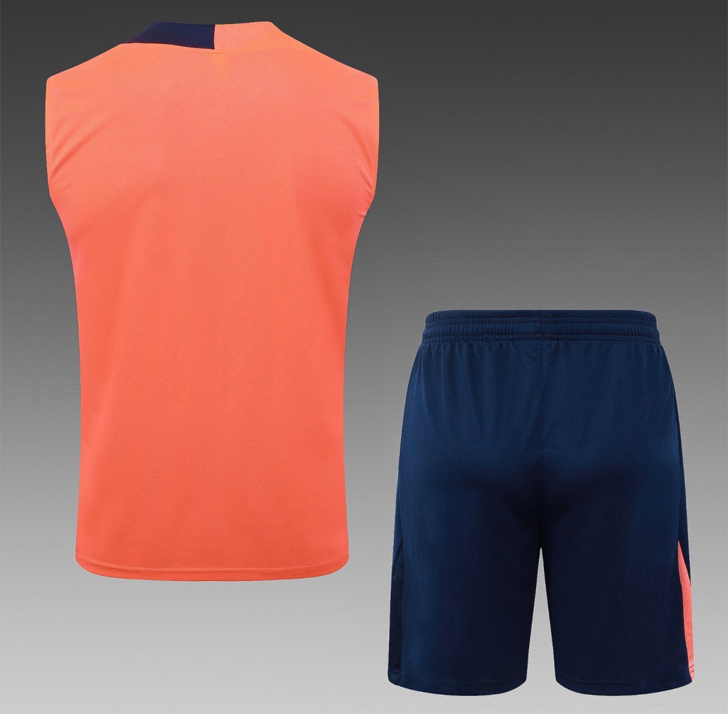 Ensemble Débardeur Short FC Barcelone Orange dos