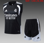Ensemble Débardeur Short Real Madrid Noir face