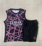 Ensemble Débardeur Short PSG Jordan Noir Rose face marbre