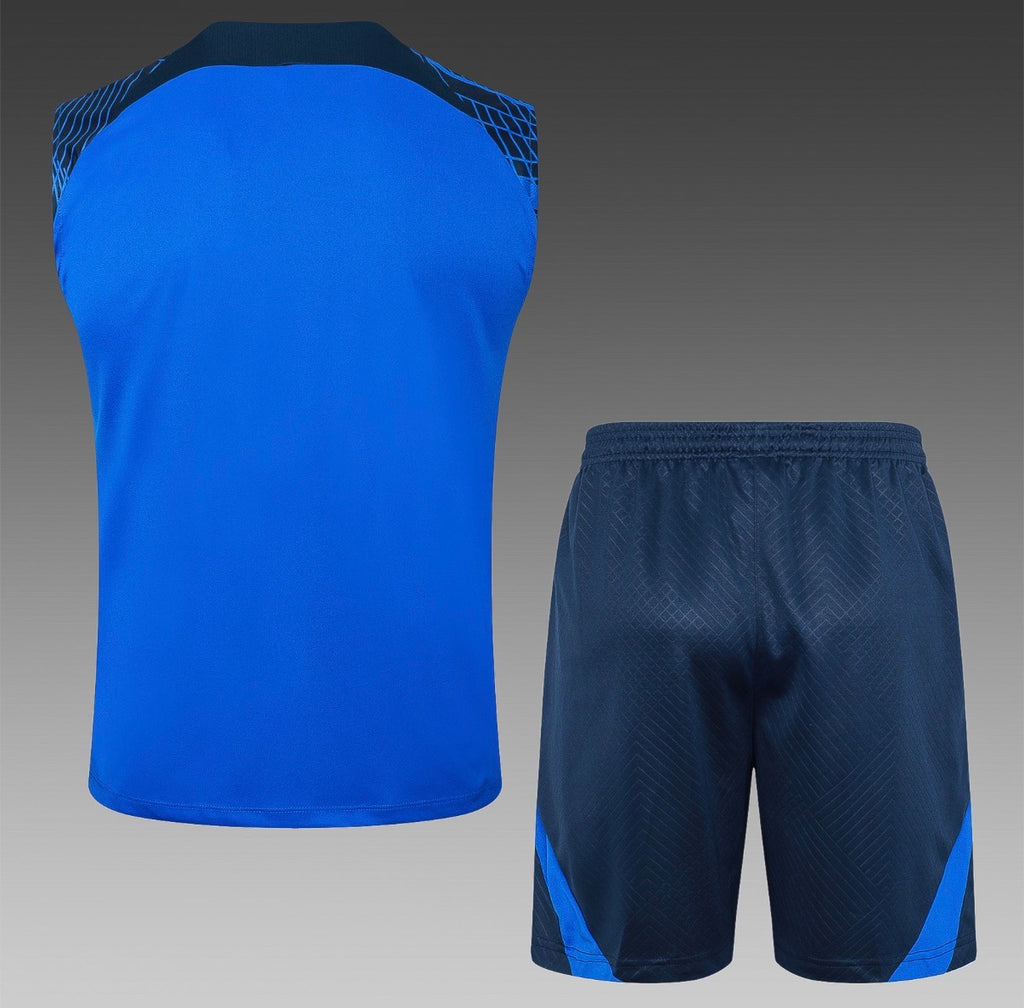 Ensemble Débardeur Short France Bleu dos