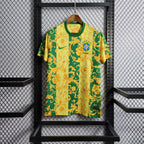 Brésil maillot foot concept fleurs jaune 2025 2026