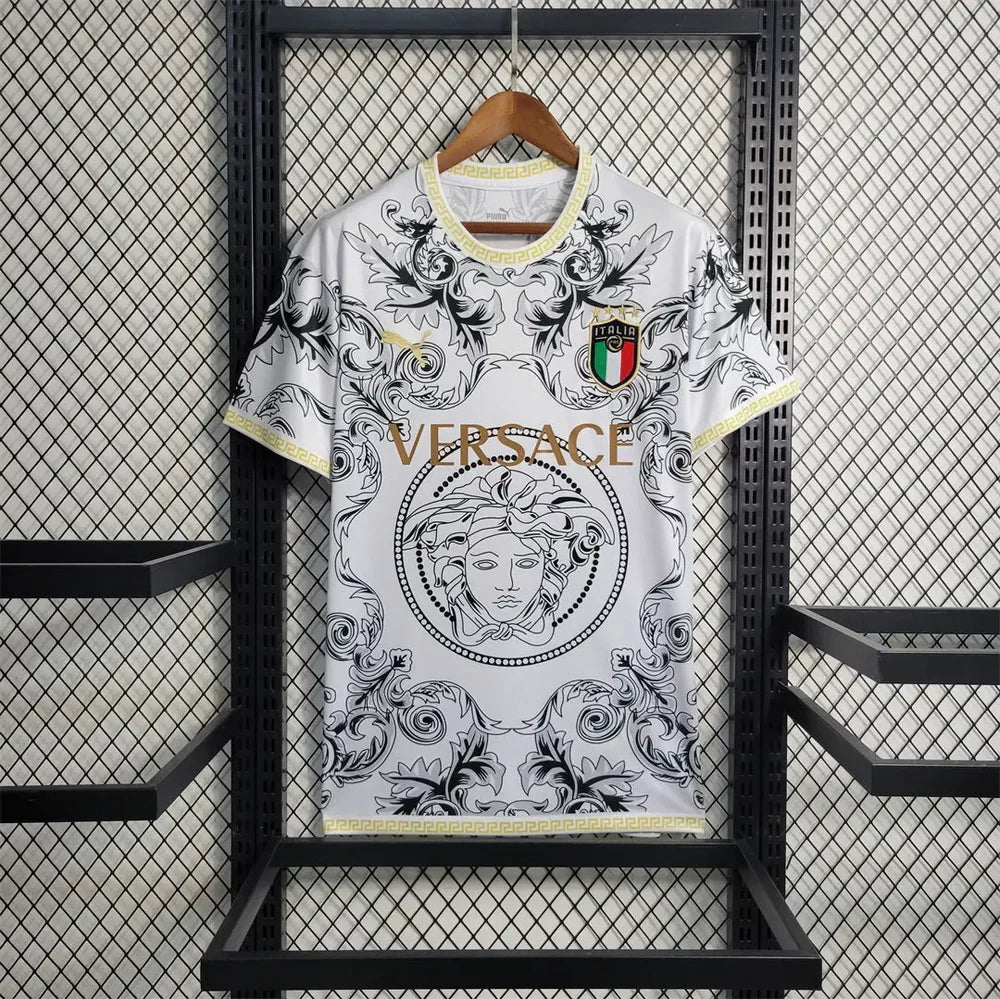 Italie maillot foot concept Versace blanc 2025 2026